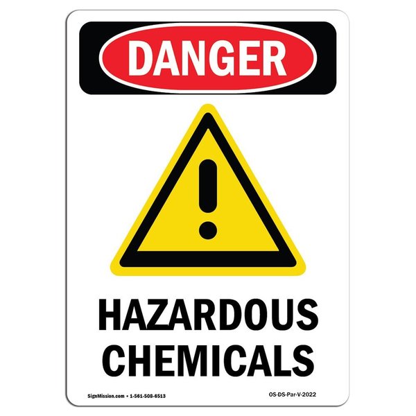 Signmission Safety Sign, OSHA Danger, 10" Height, Rigid Plastic, Portrait, P-V-2022 OS-DS-P-710-V-2022